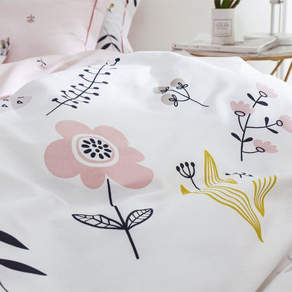 Kawaii Dinosaur Duvet Cover Queen Kids Bedding Sets Dino Comforter Cover Gift 100% Cotton Home Textile with Pillow Sham Zipper Tie for Girls Boy Teen Bed Set,Kids Duvet Cover,Full/Queen,Blue Yellow