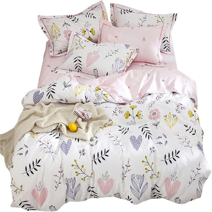 Kawaii Dinosaur Duvet Cover Queen Kids Bedding Sets Dino Comforter Cover Gift 100% Cotton Home Textile with Pillow Sham Zipper Tie for Girls Boy Teen Bed Set,Kids Duvet Cover,Full/Queen,Blue Yellow