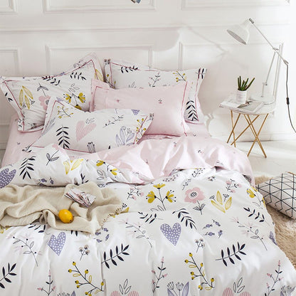 Kawaii Dinosaur Duvet Cover Queen Kids Bedding Sets Dino Comforter Cover Gift 100% Cotton Home Textile with Pillow Sham Zipper Tie for Girls Boy Teen Bed Set,Kids Duvet Cover,Full/Queen,Blue Yellow