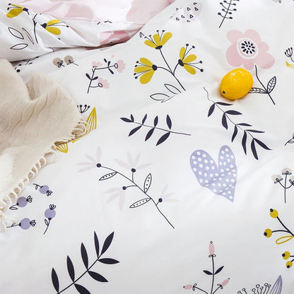 Kawaii Dinosaur Duvet Cover Queen Kids Bedding Sets Dino Comforter Cover Gift 100% Cotton Home Textile with Pillow Sham Zipper Tie for Girls Boy Teen Bed Set,Kids Duvet Cover,Full/Queen,Blue Yellow