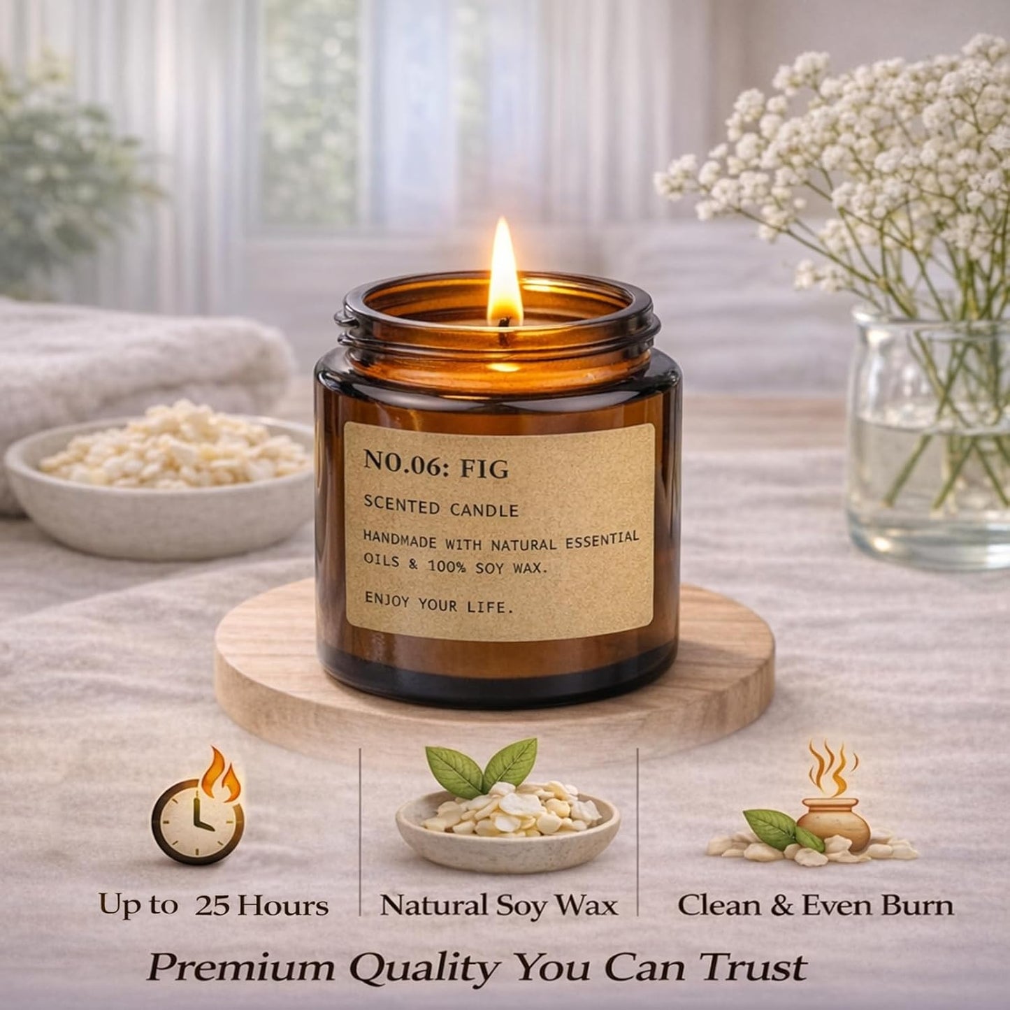 6 Pack Candles for Home Scented,Long Lasting Soy Candles for Home,Holiday Scented Candle Gift Set with Cinnamon Apple,Pumpkin Chai&Vanilla,Natural Aromatherapy Candles,Holiday Gifts for Women